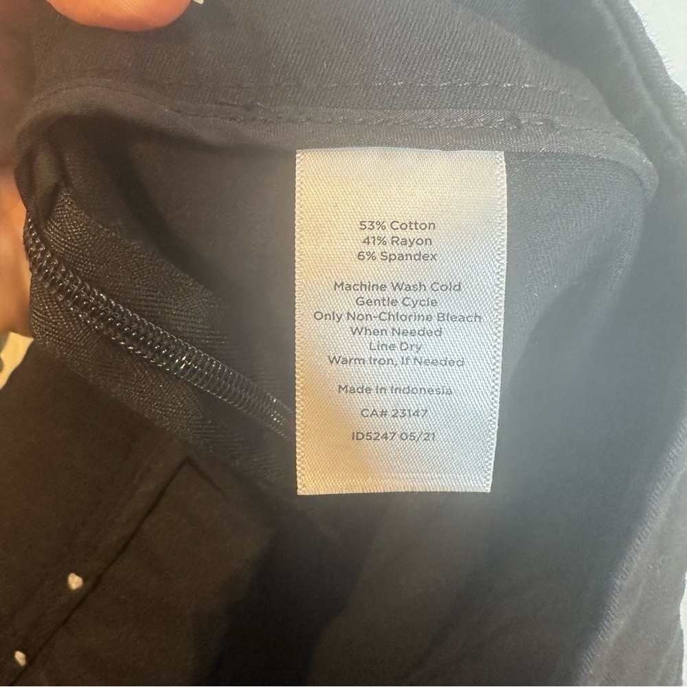 Talbots Chatham Ankle Pants Size 8P Black Hip / Side Zip Stretch Classic 31x33 - Picture 7 of 11
